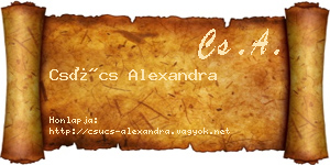 Csúcs Alexandra névjegykártya