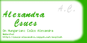 alexandra csucs business card